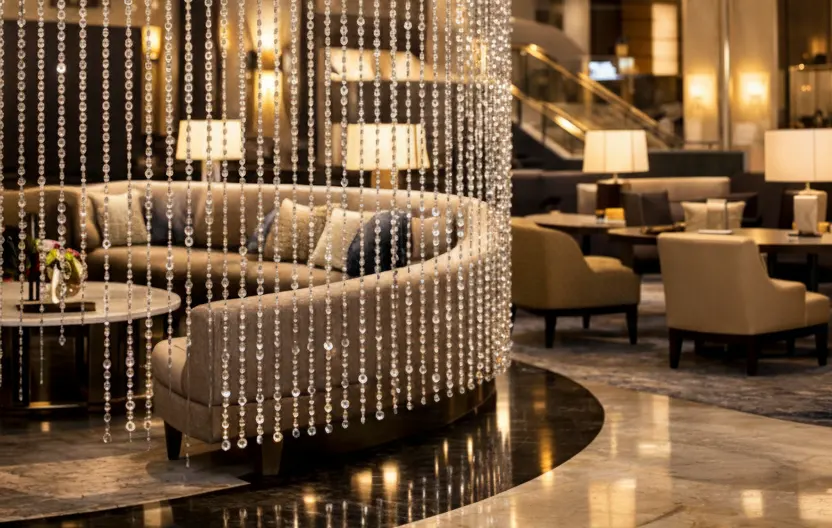 Hotel lobby - kristályfüggöny